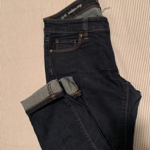 LOFT cropped Denim Modern Fit Dark Wash